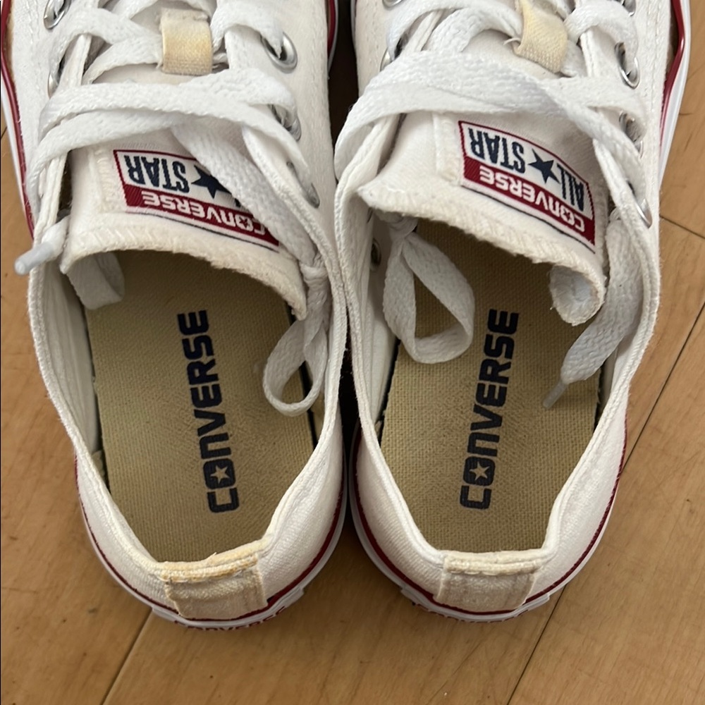 Converse White Canvas Low-Top Sneakers size 6 - Picture 7 of 16
